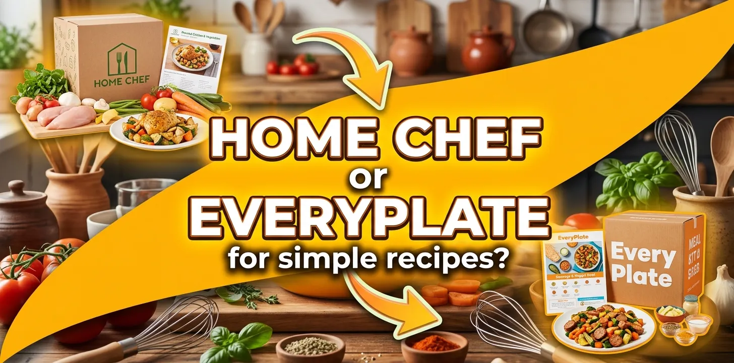 Home Chef or EveryPlate for simple recipes